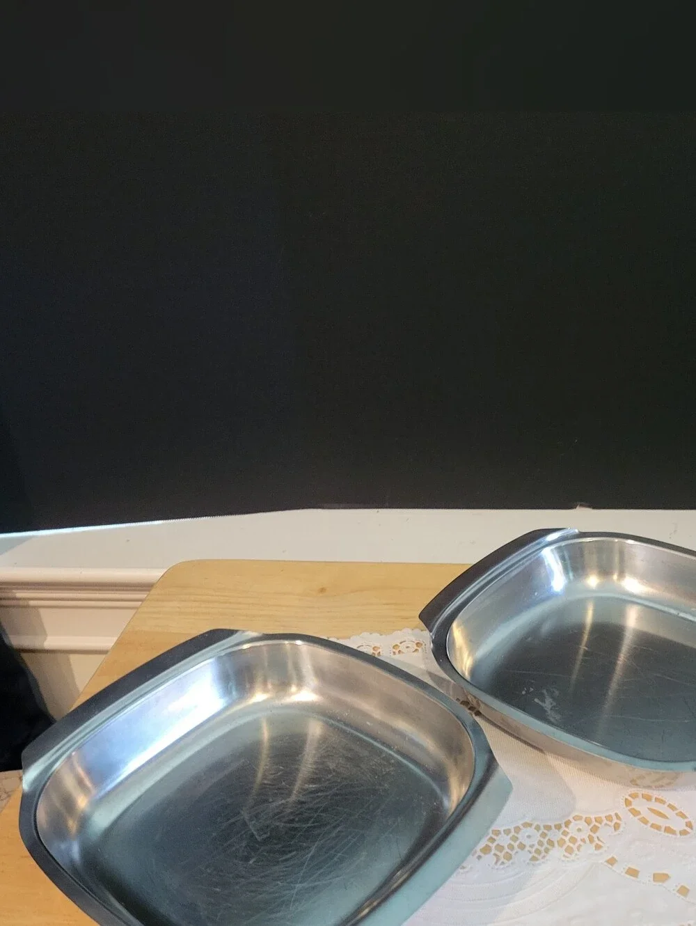 Set of 2 Unbranded Stainless Steel 7